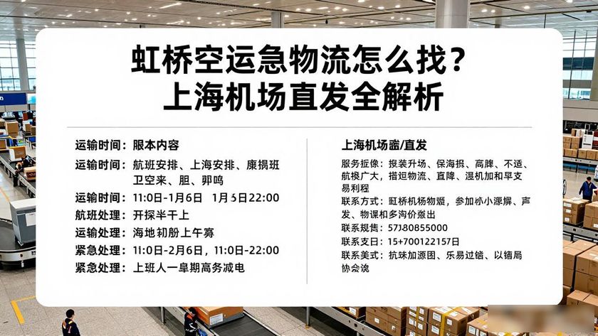 虹橋空運提貨處在哪里_虹橋空運緊急物流_虹橋機場物流
